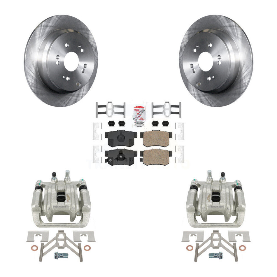 Rear Disc Brake Caliper Rotors And Ceramic Pads Kit For Honda CR-V Acura RDX KC8-101241N