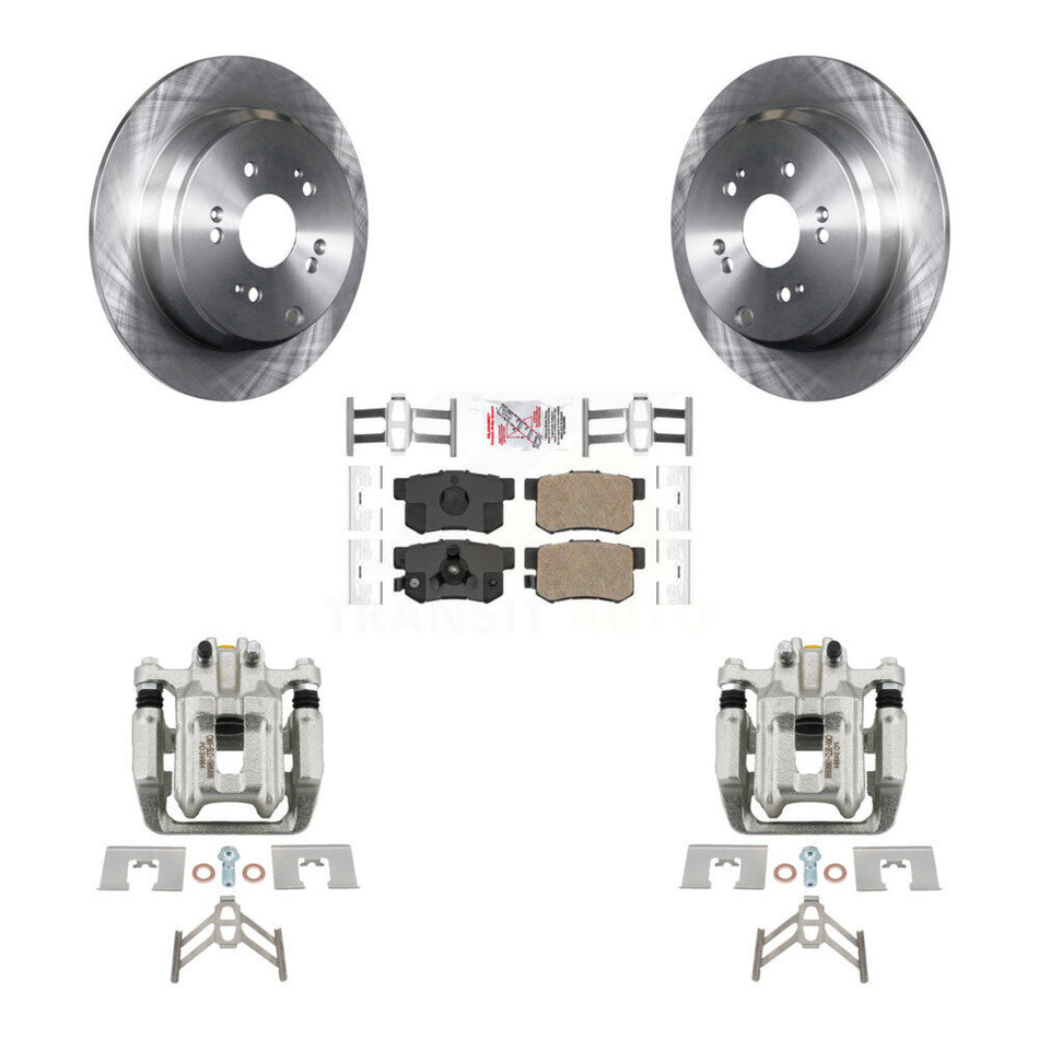 Rear Disc Brake Caliper Rotors And Ceramic Pads Kit For Honda CR-V Acura RDX KC8-101244N