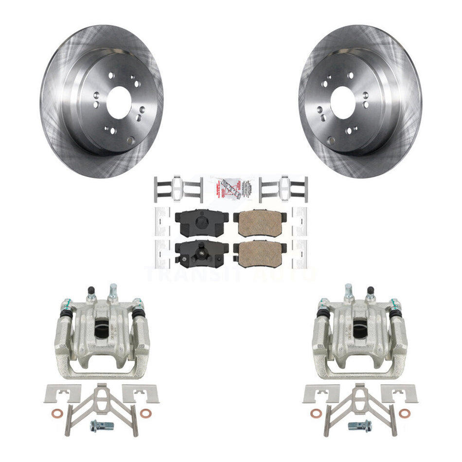 Rear Disc Brake Caliper Rotors And Ceramic Pads Kit For 2005-2006 Honda CR-V KC8-101246N