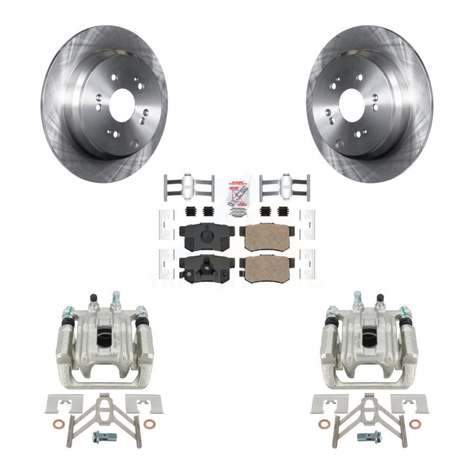 Rear Disc Brake Caliper Rotors And Ceramic Pads Kit For 2005-2006 Honda CR-V KC8-101247N