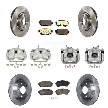 Front Rear Brake Caliper Rotors & Ceramic Pad Kit (10Pc) For Mazda 6 Naturally Aspirated KC8-101249T