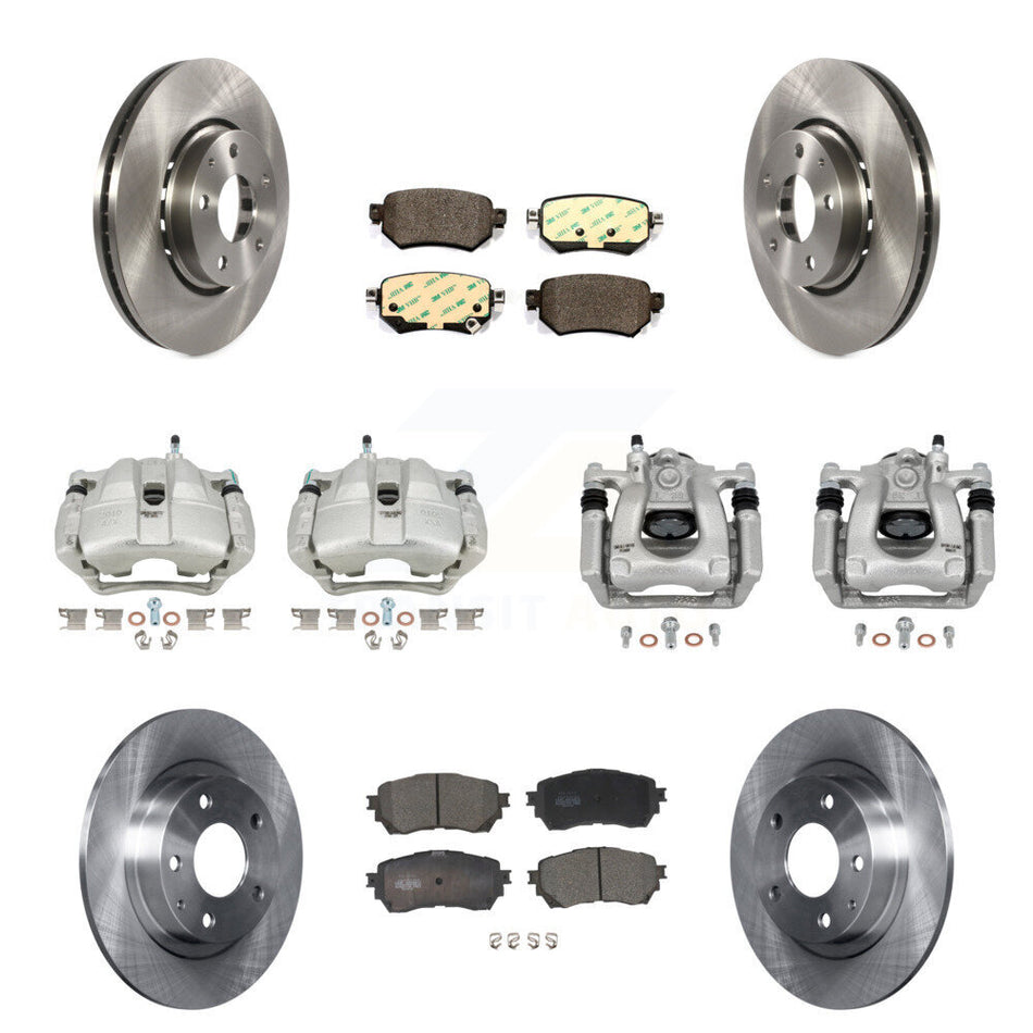 Front Rear Brake Caliper Rotors & Ceramic Pad Kit (10Pc) For Mazda 6 Naturally Aspirated KC8-101249T
