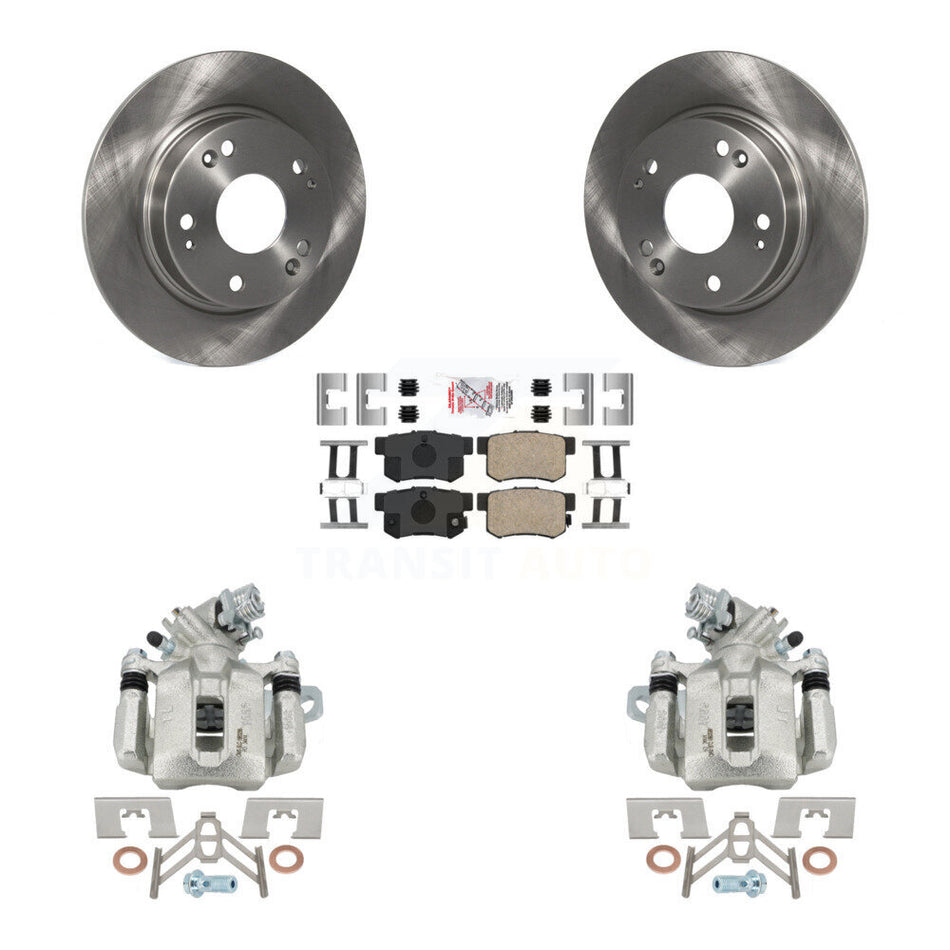 Rear Disc Brake Caliper Rotors And Ceramic Pads Kit For Honda Civic Acura CSX ILX KC8-101250N