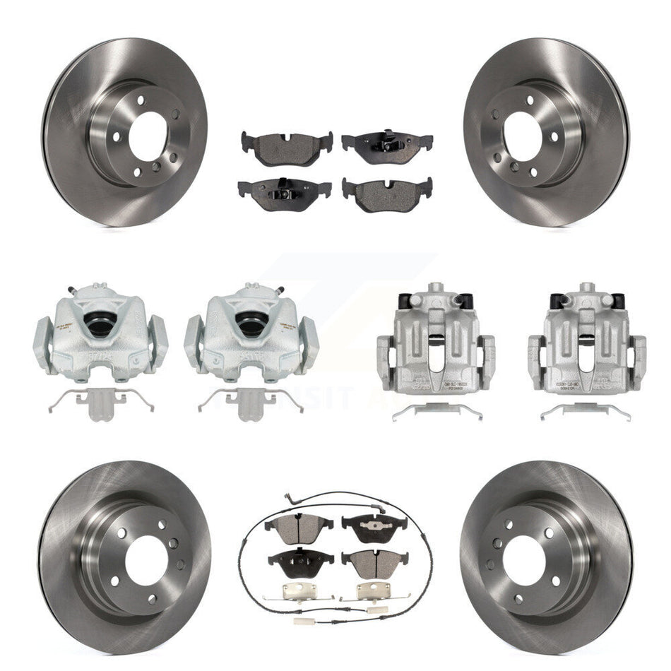 Front Rear Disc Brake Caliper Rotors And Ceramic Pads Kit (10Pc) For BMW 328i 323i KC8-101250T