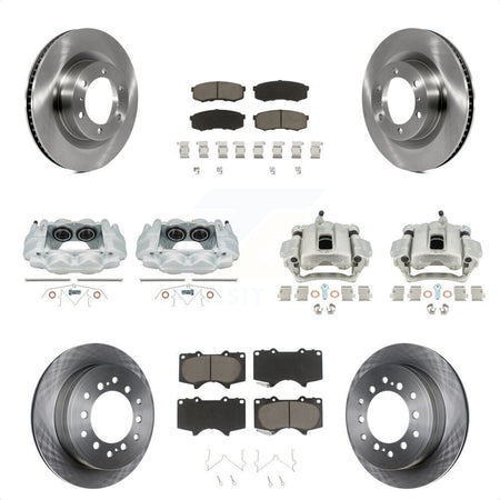 Front Rear Disc Brake Caliper Rotors And Ceramic Pads Kit (10Pc) For Toyota 4Runner Lexus GX460 KC8-101251C by Transit Auto