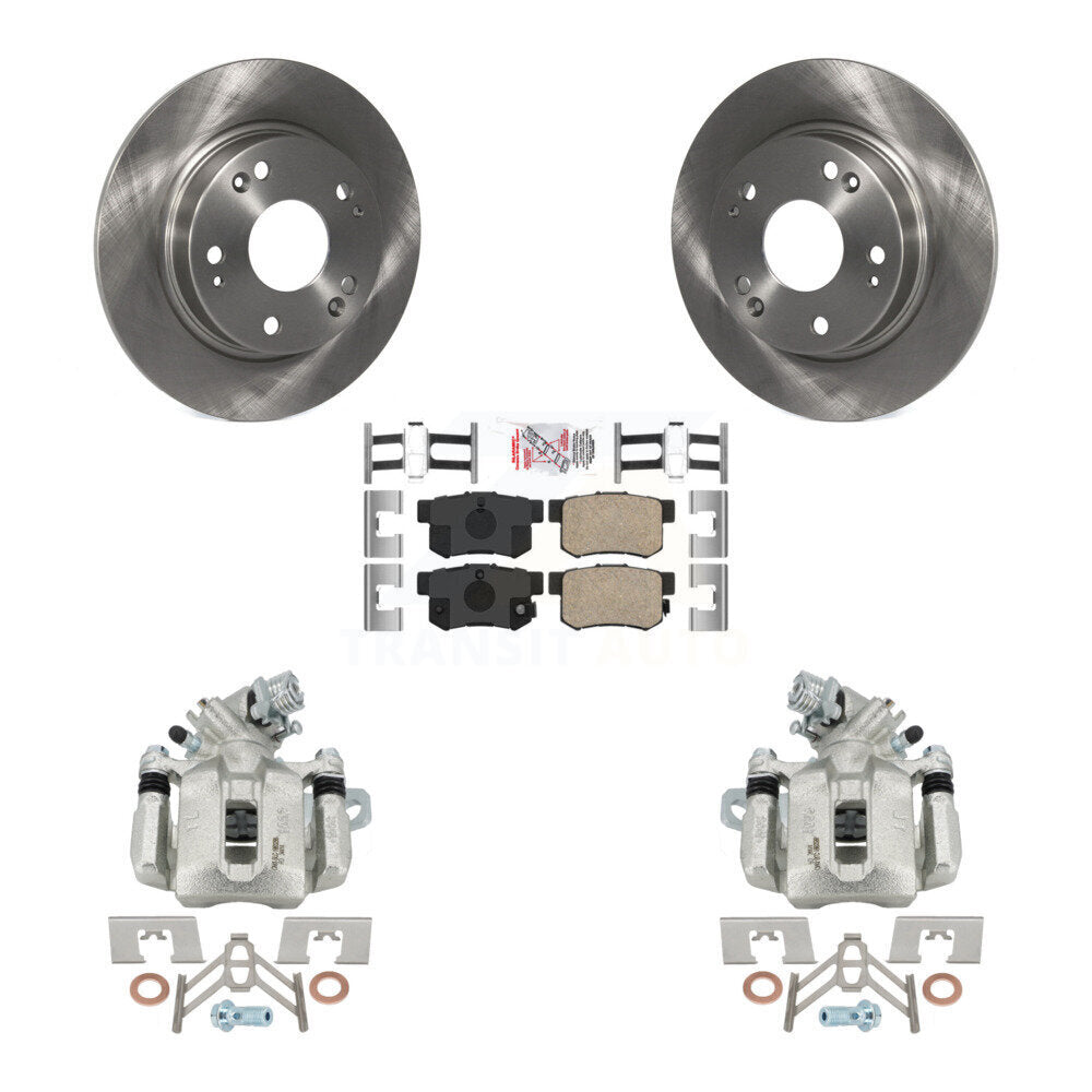 Rear Disc Brake Caliper Rotors And Ceramic Pads Kit For Honda Civic Acura CSX ILX KC8-101251N