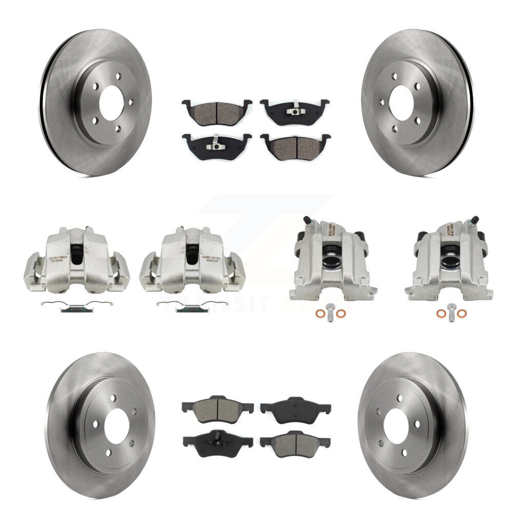 Front Rear Disc Brake Caliper Rotor And Semi-Metallic Pad Kit (10Pc) For Mercury Mariner KC8-101252S
