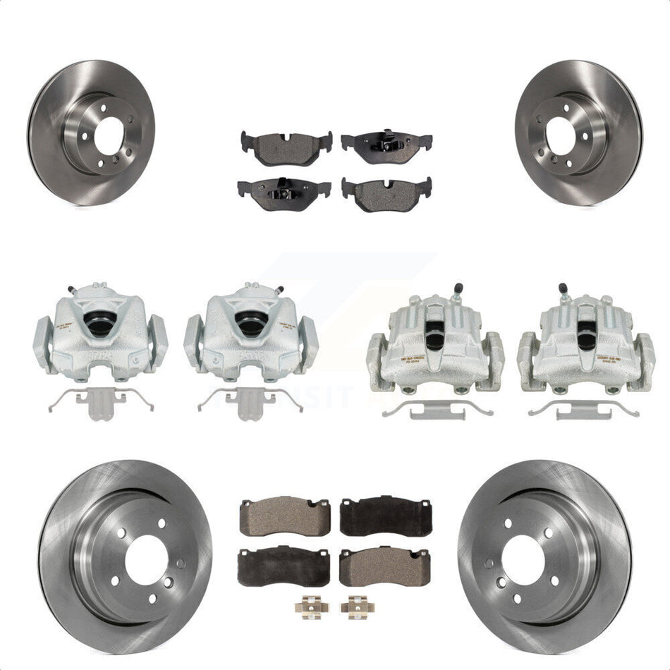 Front Rear Disc Brake Caliper Rotors And Ceramic Pads Kit (10Pc) For 2012 BMW 328i Convertible Wagon with 3.0L With 340mm Diameter Rotor KC8-101252T by Transit Auto