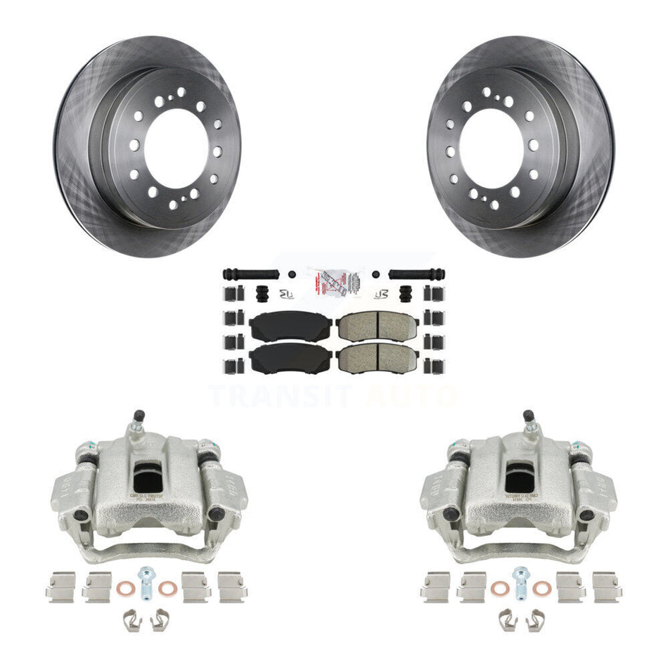 Rear Disc Brake Caliper Rotors And Semi-Metallic Pads Kit For Toyota 4Runner Lexus GX460 KC8-101260N