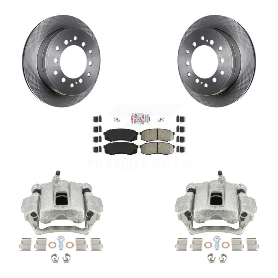 Rear Disc Brake Caliper Rotors And Semi-Metallic Pads Kit For Toyota 4Runner Lexus GX460 KC8-101261N