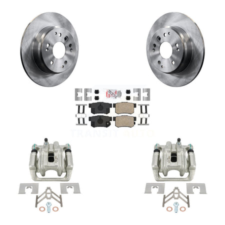 Rear Disc Brake Caliper Rotors And Ceramic Pads Kit For Acura TL Honda Element KC8-101265N by Transit Auto