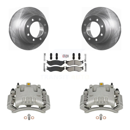 Rear Disc Brake Caliper Rotors And Semi-Metallic Pads Kit For Dodge Ram 3500 2500 1500 KC8-101274N