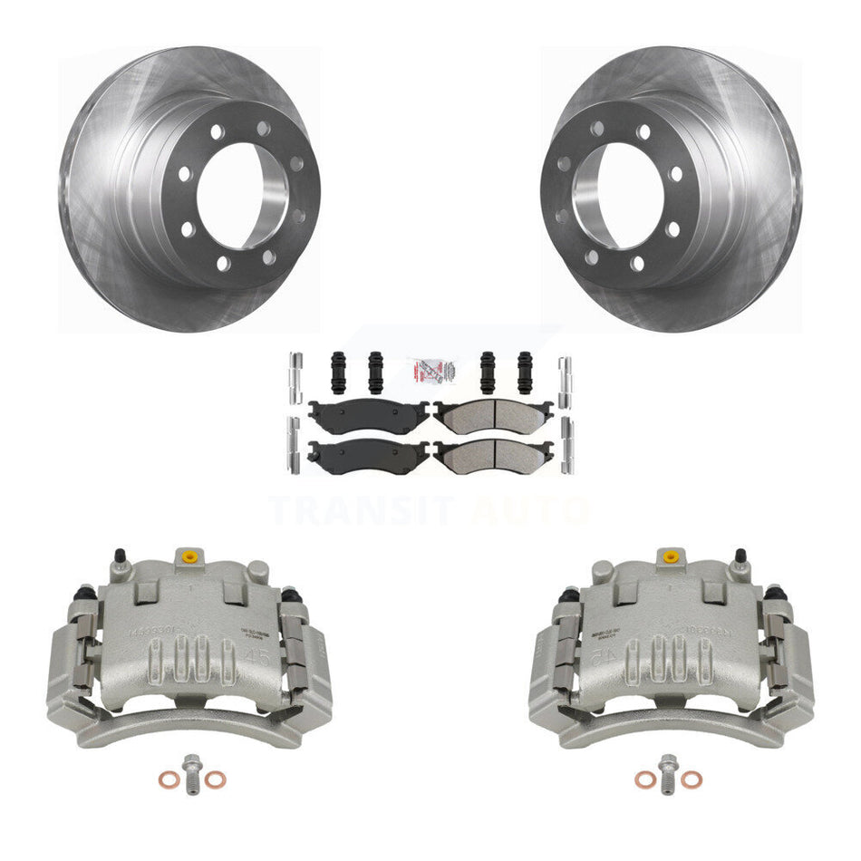 Rear Disc Brake Caliper Rotors And Semi-Metallic Pads Kit For Dodge Ram 3500 2500 1500 KC8-101274N