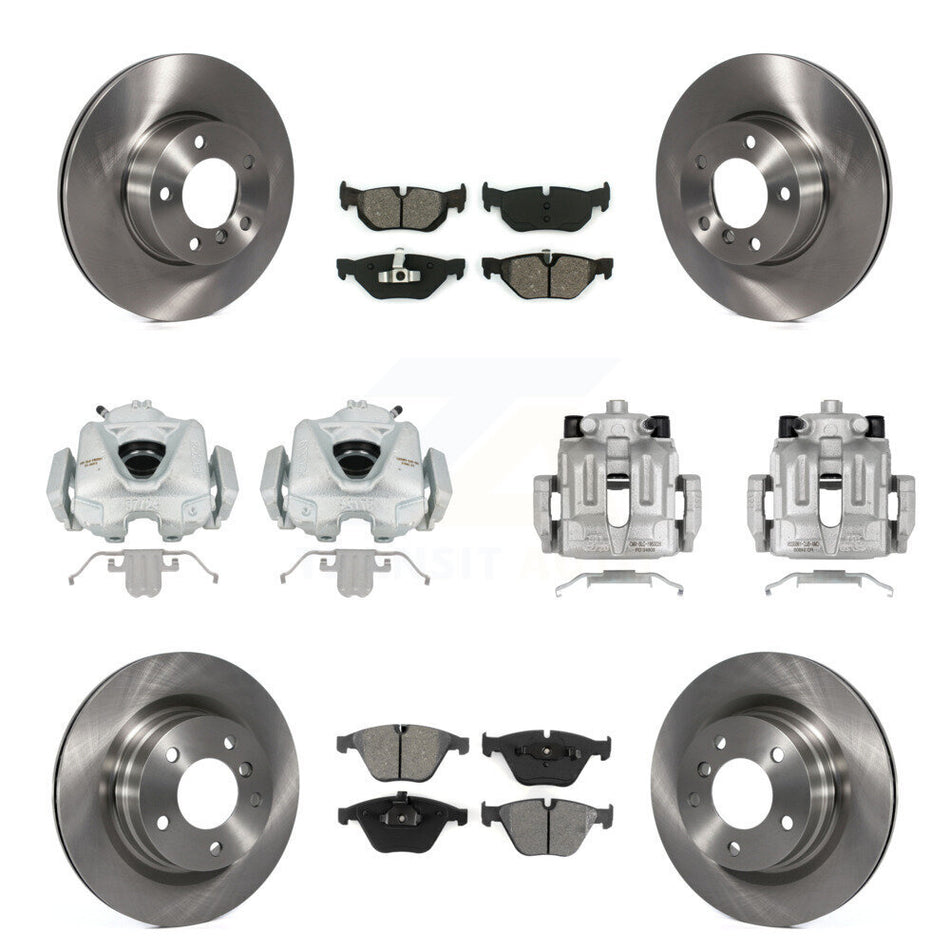 Front Rear Disc Brake Caliper Rotors And Semi-Metallic Pads Kit (10Pc) For BMW 328i 323i KC8-101274S