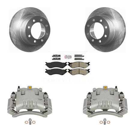 Rear Disc Brake Caliper Rotors And Semi-Metallic Pads Kit For Dodge Ram 3500 2500 1500 KC8-101275N