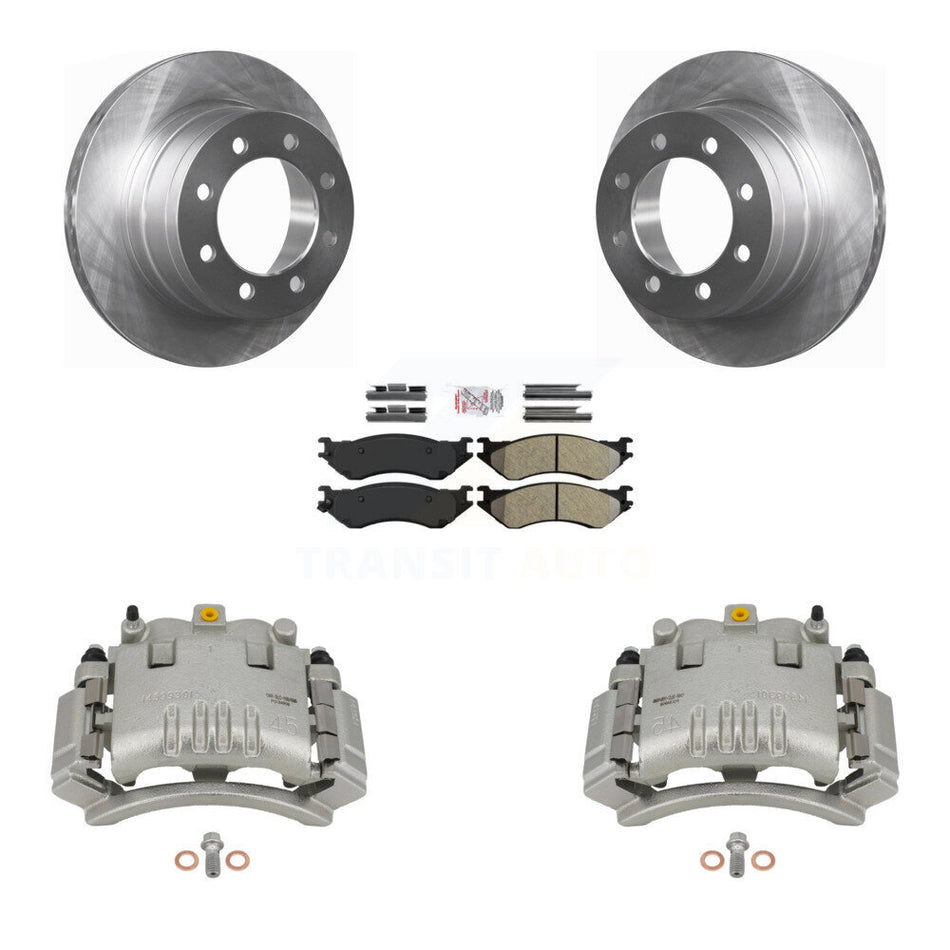 Rear Disc Brake Caliper Rotors And Semi-Metallic Pads Kit For Dodge Ram 3500 2500 1500 KC8-101275N