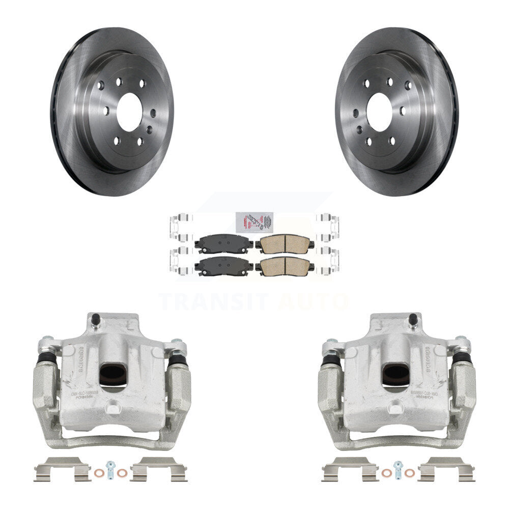 Rear Brake Caliper Rotor Ceramic Pad Kit For GMC Acadia Buick Enclave Chevrolet Traverse KC8-101276N
