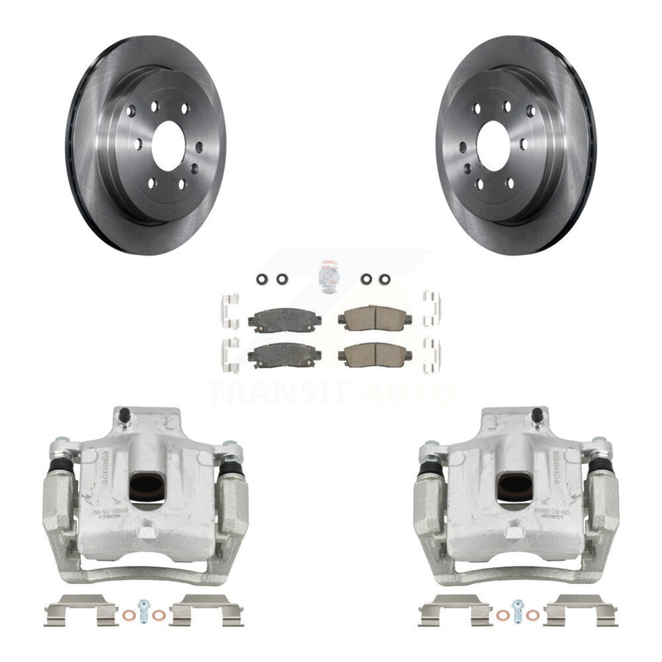 Rear Brake Caliper Rotor Ceramic Pad Kit For GMC Acadia Buick Enclave Chevrolet Traverse KC8-101277N