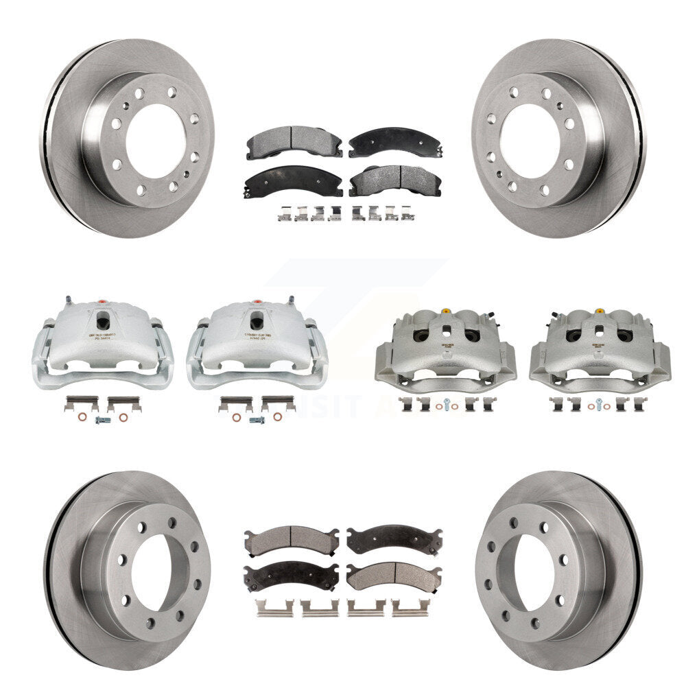 Front Rear Disc Brake Caliper Rotors & Ceramic Pad Kit (10Pc) For Chevrolet Express 4500 KC8-101278T