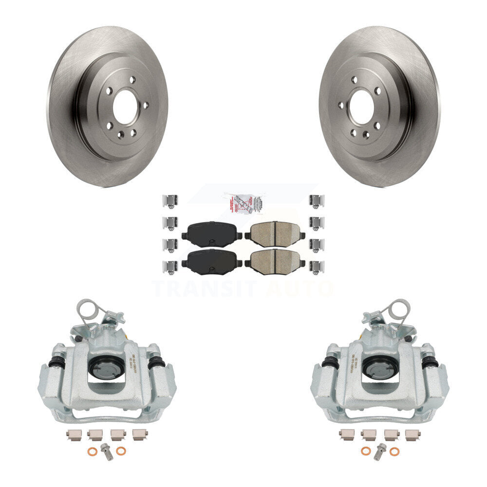 Rear Disc Brake Caliper Rotors And Ceramic Pads Kit For Ford Edge Lincoln MKX KC8-101281N by Transit Auto