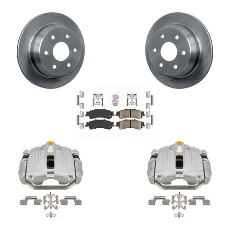 Rear Brake Caliper Rotor & Ceramic Pad Kit For Chevrolet GMC Silverado 1500 Sierra Astro KC8-101284N