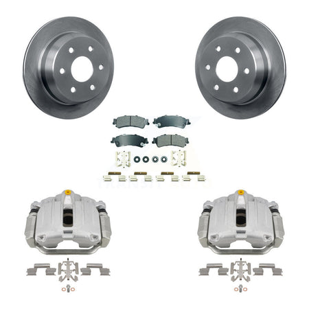 Rear Brake Caliper Rotor & Semi-Metallic Pad Kit For Chevrolet GMC Silverado 1500 Sierra KC8-101285N