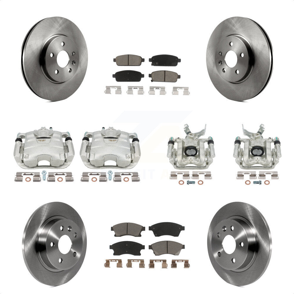 Front Rear Disc Brake Caliper Rotors And Ceramic Pads Kit (10Pc) For 2013-2017 Buick Encore Chevrolet Trax KC8-101286C by Transit Auto