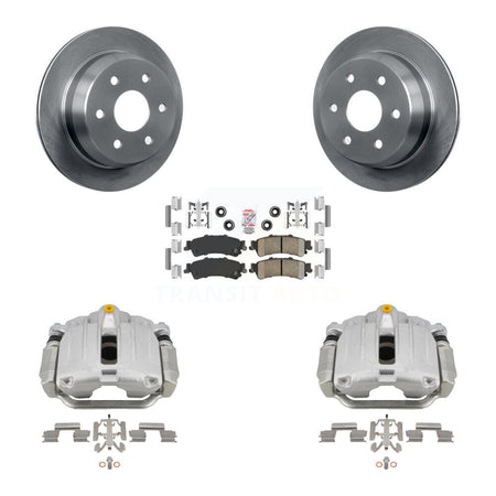 Rear Brake Caliper Rotor & Ceramic Pad Kit For Chevrolet GMC Silverado 1500 Sierra Astro KC8-101286N