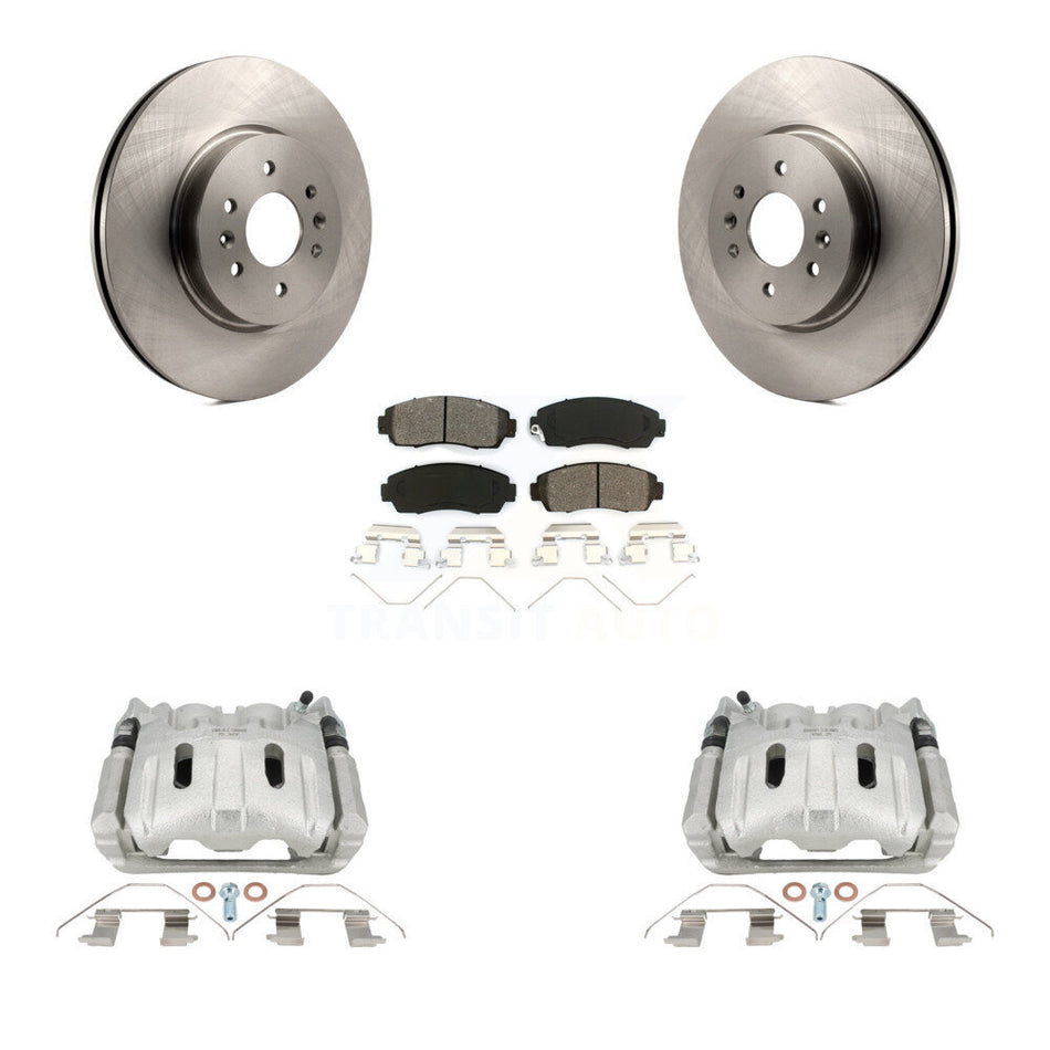 Front Disc Brake Caliper Rotors And Semi-Metallic Pads Kit For 2011-2014 Honda Odyssey KC8-101286S