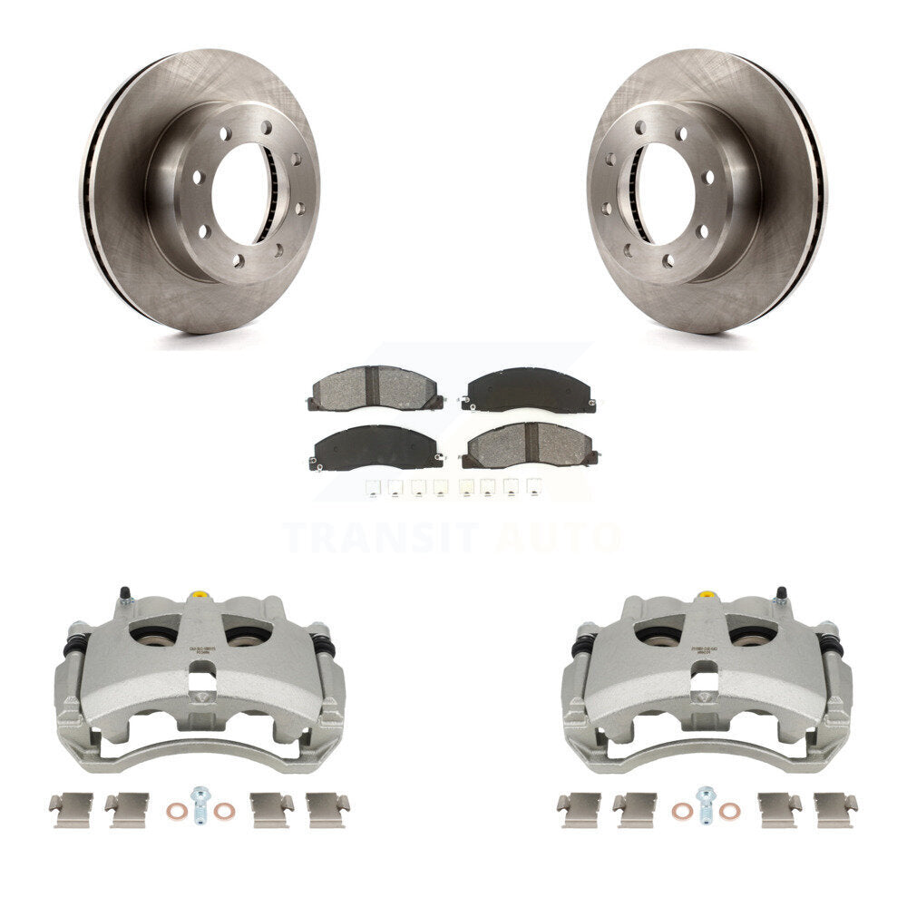 Front Disc Brake Caliper Rotors And Semi-Metallic Pads Kit For Ram 3500 2500 Dodge KC8-101287S