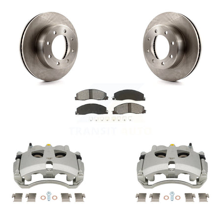 Front Disc Brake Caliper Rotors And Semi-Metallic Pads Kit For Ram 3500 2500 Dodge KC8-101287S
