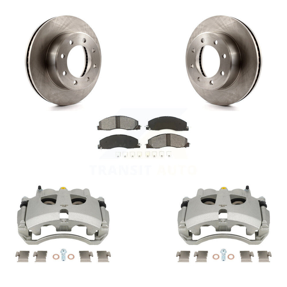 Front Disc Brake Caliper Rotors And Semi-Metallic Pads Kit For Ram 3500 2500 Dodge KC8-101287S