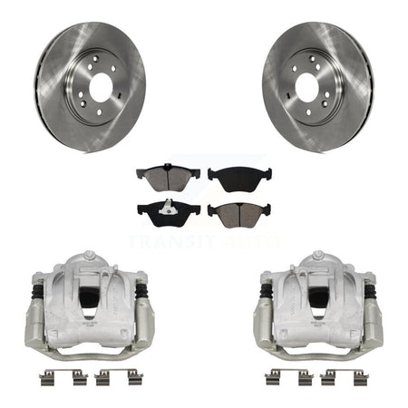 Front Brake Caliper Rotor Semi-Metallic Pad Kit For 03 Mercedes-Benz E320 Wagon with RWD KC8-101288S