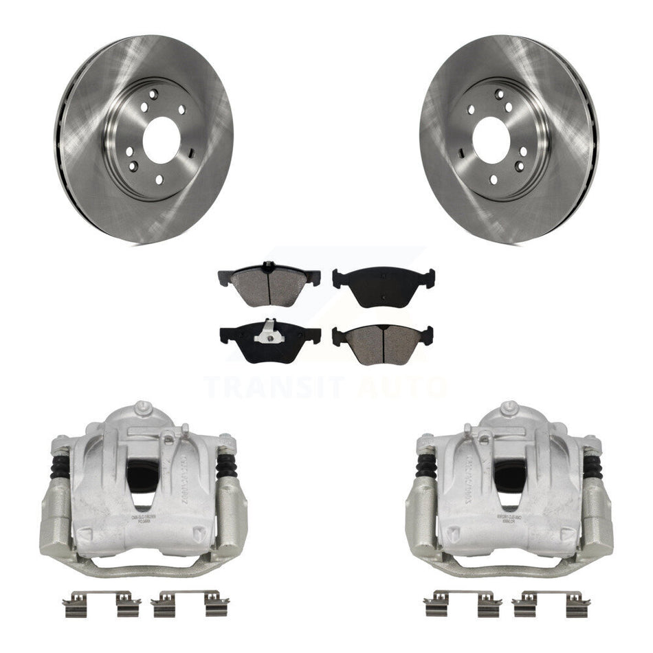 Front Brake Caliper Rotor Semi-Metallic Pad Kit For 03 Mercedes-Benz E320 Wagon with RWD KC8-101288S