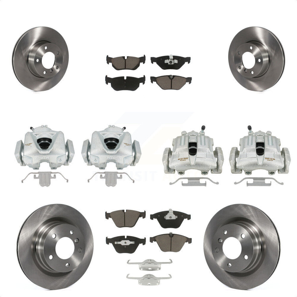 Front Rear Disc Brake Caliper Rotors And Ceramic Pads Kit (10Pc) For BMW 328i 323i KC8-101289C by Transit Auto