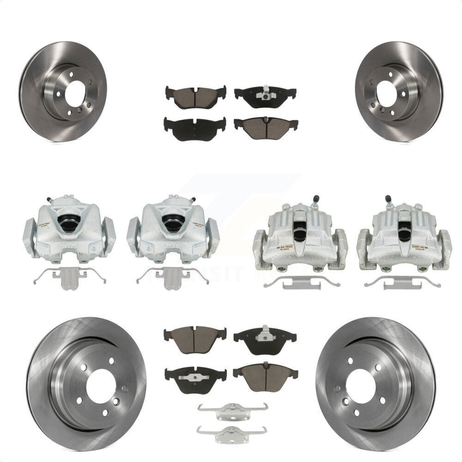 Front Rear Disc Brake Caliper Rotors And Ceramic Pads Kit (10Pc) For BMW 328i xDrive X1 328xi KC8-101291C by Transit Auto