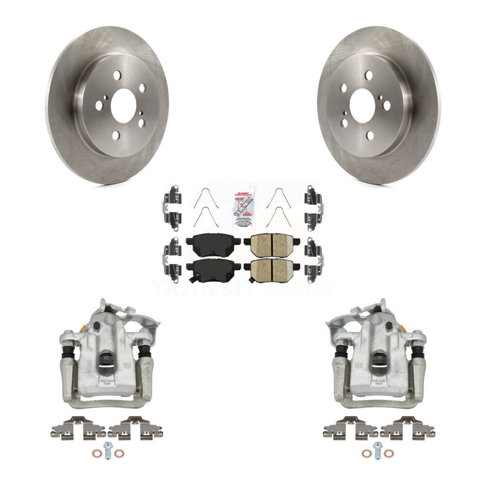 Rear Disc Brake Caliper Rotors And Ceramic Pads Kit For Toyota Prius Plug-In KC8-101291N