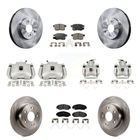 Front Rear Brake Caliper Rotor & Semi-Metallic Pad Kit (10Pc) For Honda Accord Acura TSX KC8-101294P