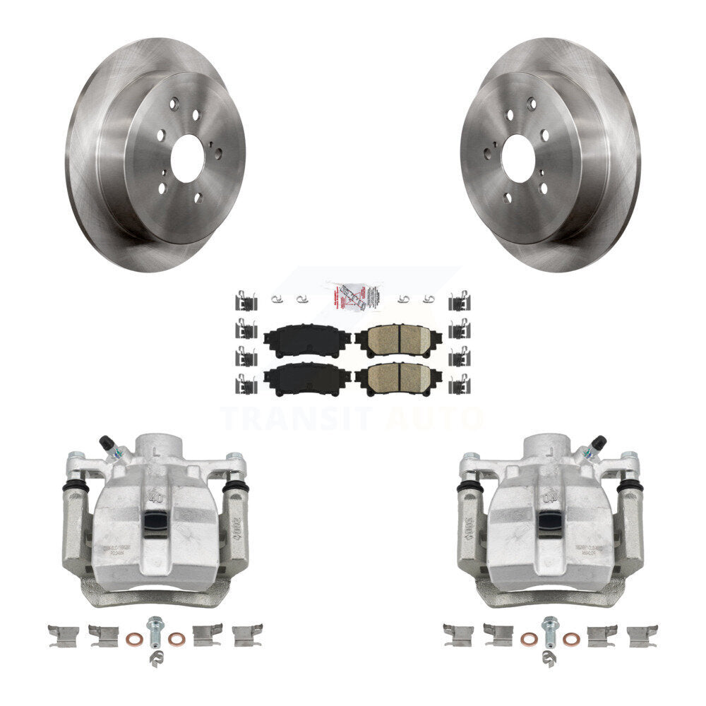 Rear Disc Brake Caliper Rotors And Ceramic Pads Kit For Toyota Sienna Lexus RX350 RX450h KC8-101296N