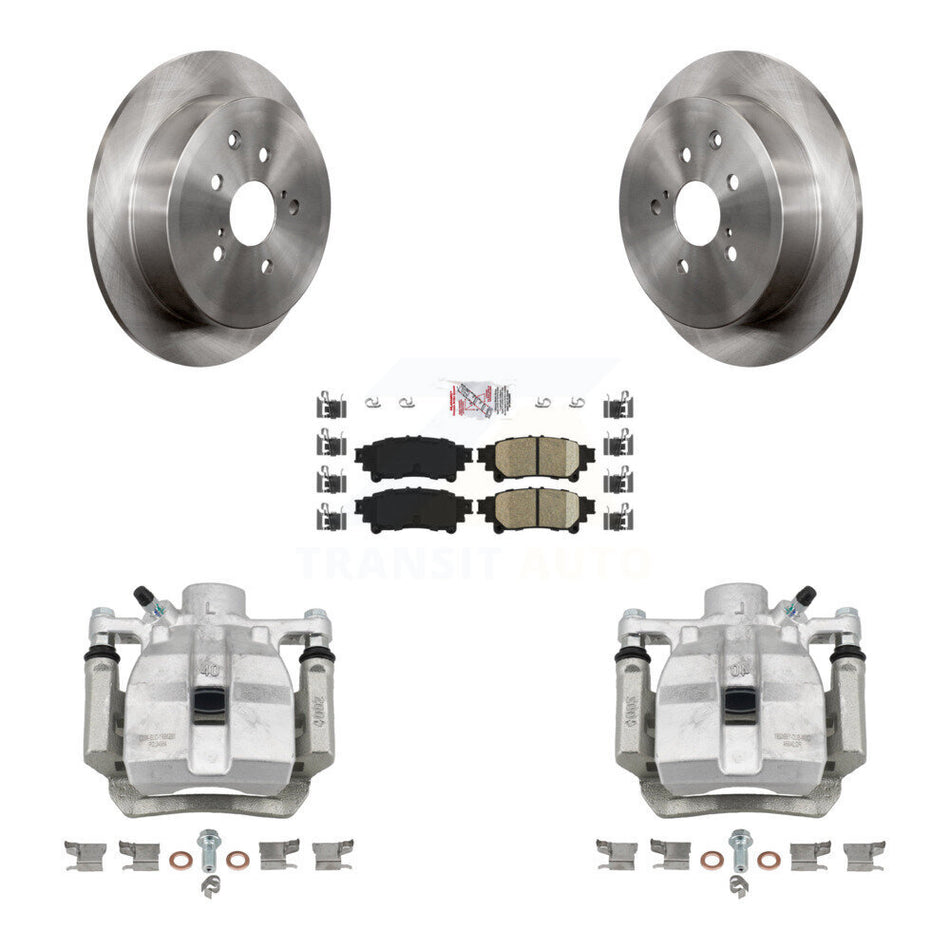 Rear Disc Brake Caliper Rotors And Ceramic Pads Kit For Toyota Sienna Lexus RX350 RX450h KC8-101296N
