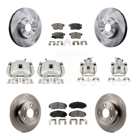 Front Rear Brake Caliper Rotor & Semi-Metallic Pad Kit (10Pc) For Honda Accord Acura TSX KC8-101296P