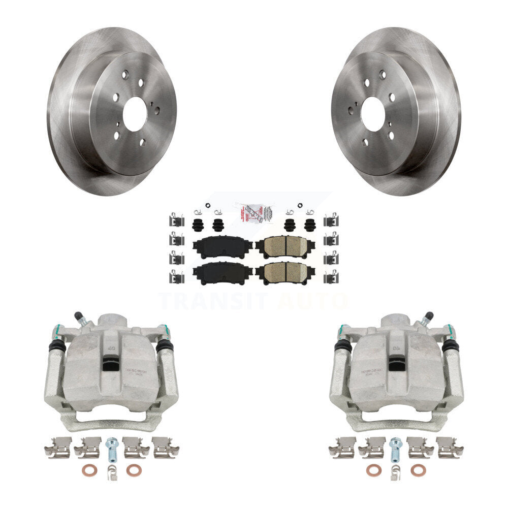 Rear Disc Brake Caliper Rotors And Ceramic Pads Kit For Toyota Highlander Sienna Lexus RX350 RX450h KC8-101297N by Transit Auto