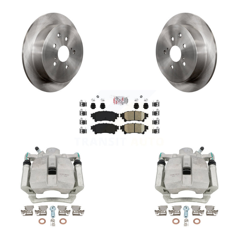 Rear Disc Brake Caliper Rotors And Ceramic Pads Kit For Toyota Highlander Sienna Lexus RX350 RX450h KC8-101297N