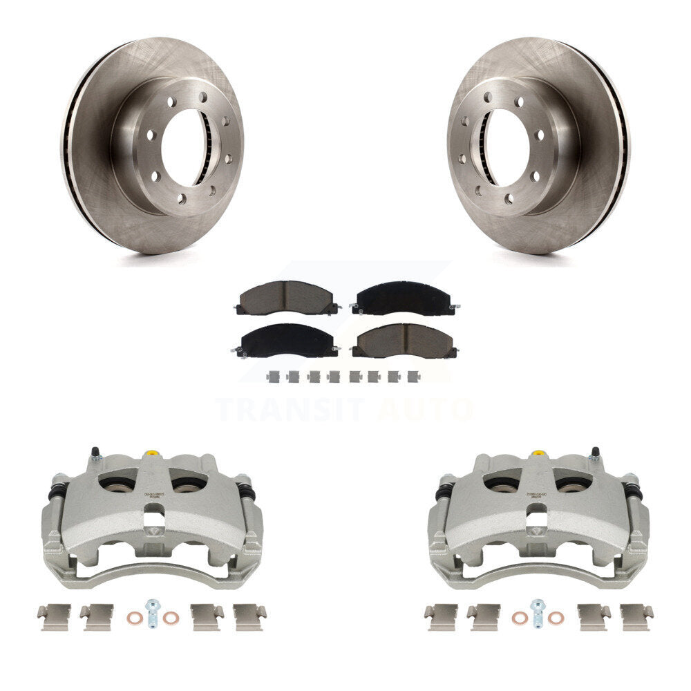 Front Disc Brake Caliper Rotors And Ceramic Pads Kit For Ram 3500 2500 Dodge KC8-101300C