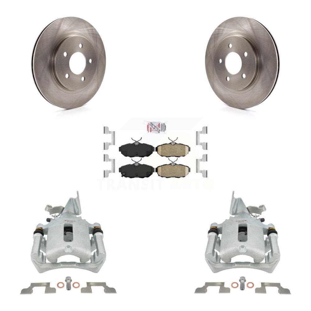 Rear Disc Brake Caliper Rotors And Ceramic Pads Kit For Ford Mustang KC8-101300N