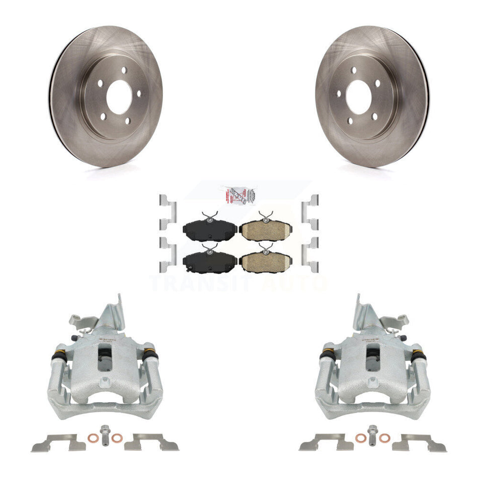 Rear Disc Brake Caliper Rotors And Ceramic Pads Kit For Ford Mustang KC8-101300N