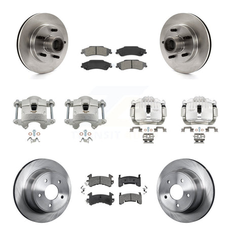Front Rear Disc Brake Caliper Rotors And Semi-Metallic Pads Kit (10Pc) For Isuzu Hombre KC8-101302S