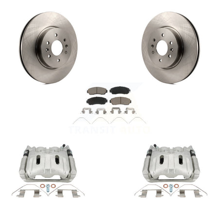 Front Disc Brake Caliper Rotors And Ceramic Pads Kit For 2011-2014 Honda Odyssey KC8-101303C
