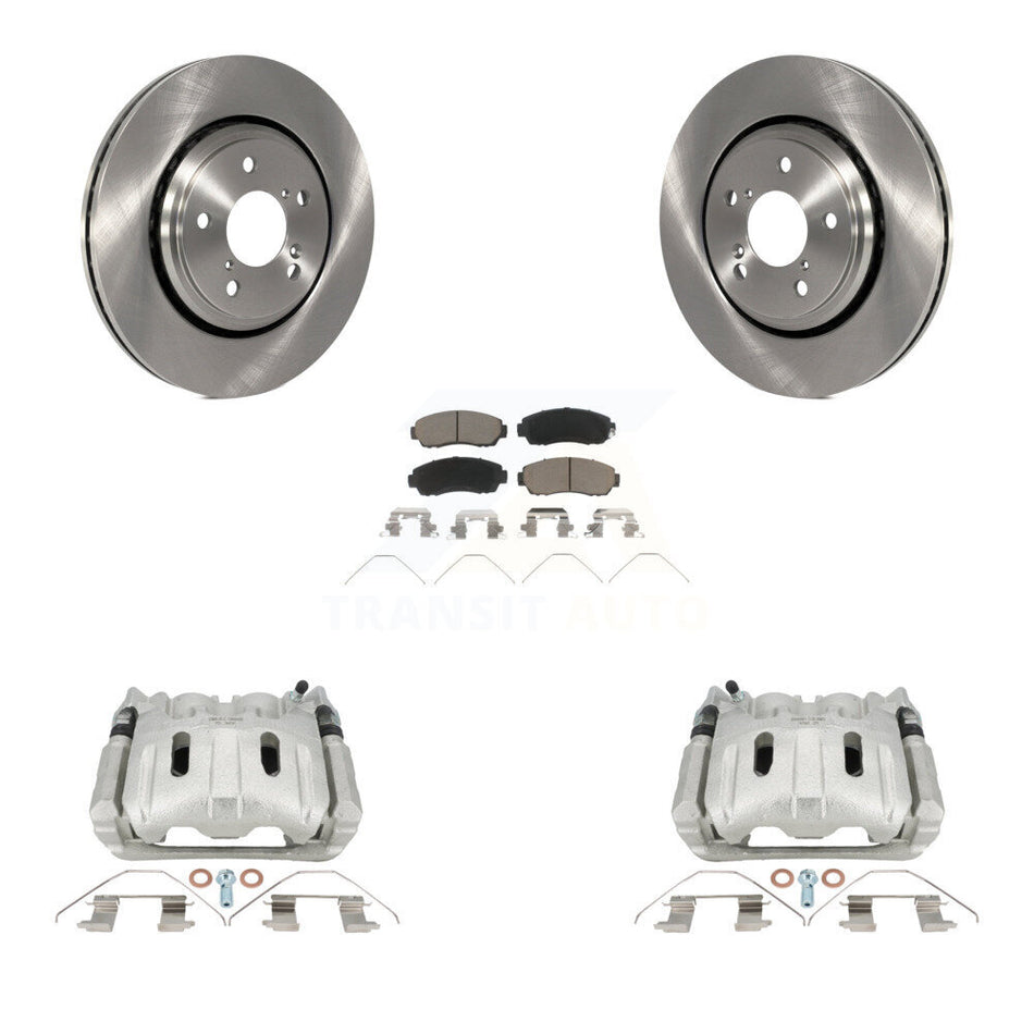 Front Disc Brake Caliper Rotors And Ceramic Pads Kit For 2015-2017 Honda Odyssey KC8-101304C
