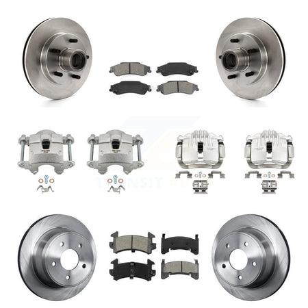 Front Rear Disc Brake Caliper Rotors And Semi-Metallic Pads Kit (10Pc) For Chevrolet S10 KC8-101304S